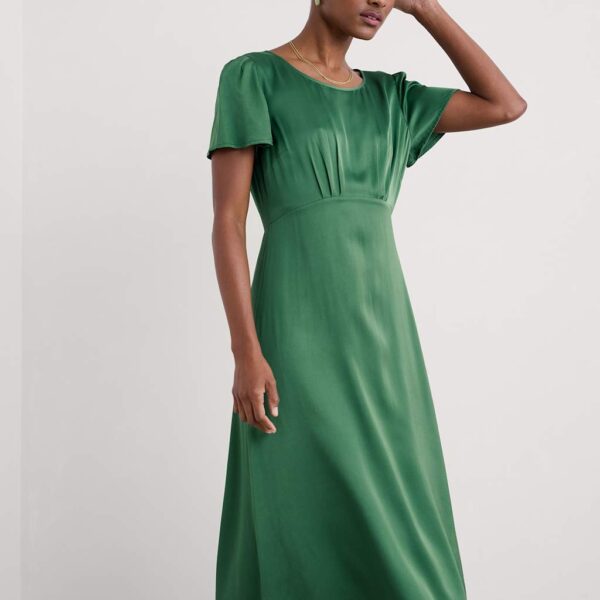 Seasalt Cornwall Women's Midi Waisted Dress - 18REG - Green, Green