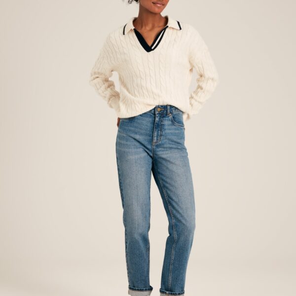 Joules Women's Slim Straight Leg Jeans - 22 - Light Blue, Light Blue