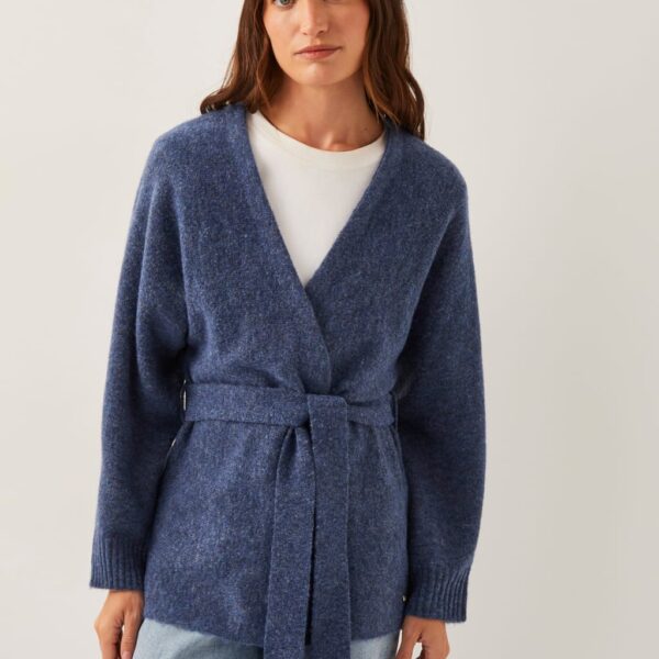 Monsoon Women's Belted Cardigan - XL - Blue, Blue