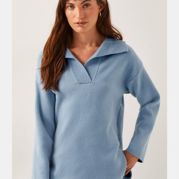 Monsoon Women's Collared Jumper - XL - Pale Blue, Pale Blue