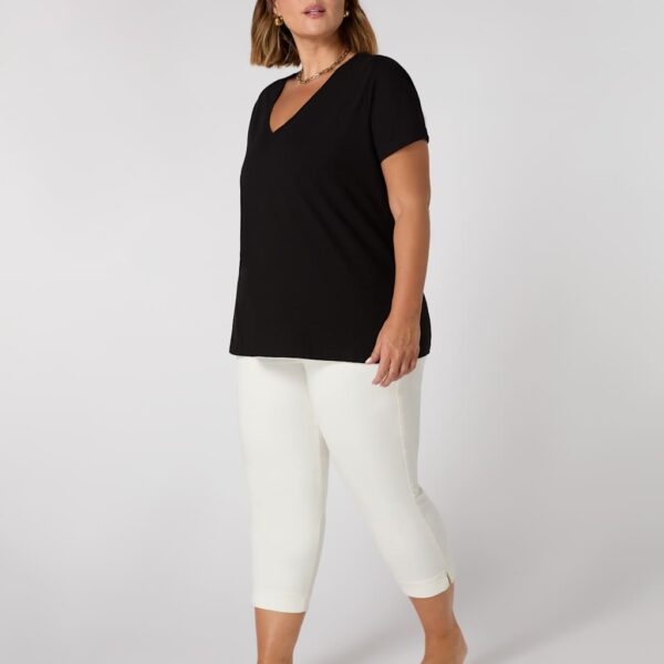 Live Unlimited London Women's Cropped Jeggings - 26 - Ivory, Ivory