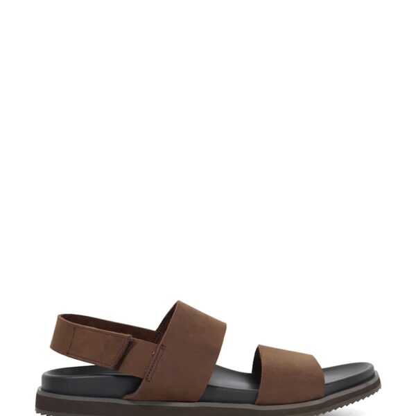 Dune London Men's Leather Flat Sandals - 8 - Brown, Brown