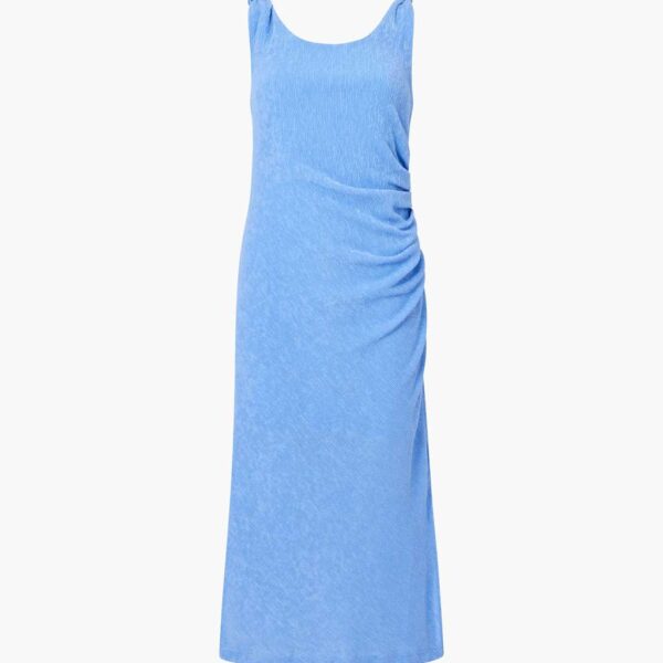 French Connection Women's Textured Knotted Midi Bodycon Dress - Blue, Blue