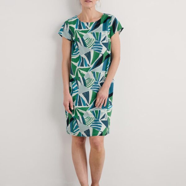 Seasalt Cornwall Women's Pure Cotton Geometric Shift Dress - 16REG - Multi, Multi