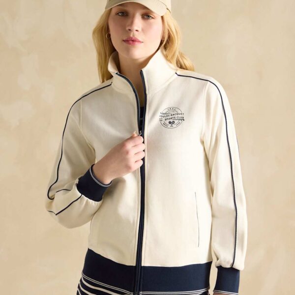 Joules Women's Pure Cotton Track Jacket - 16 - Cream, Cream