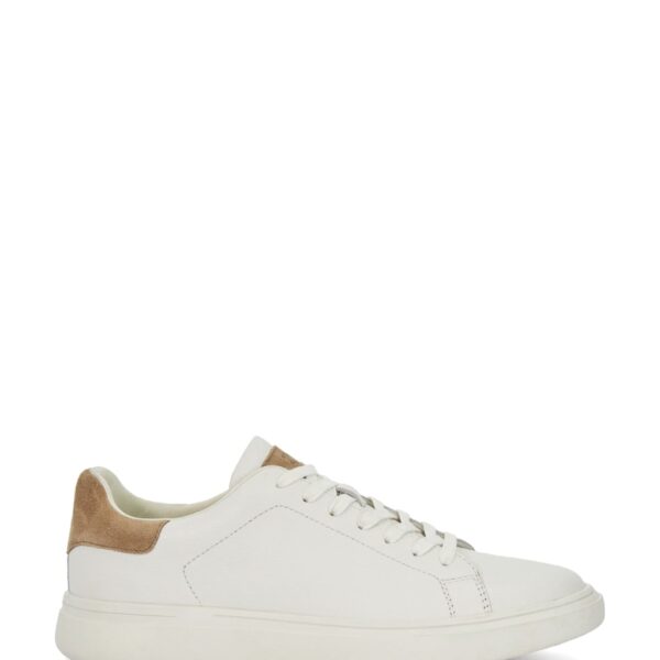 Dune London Men's Leather Lace Up Trainers - 9 - White, White