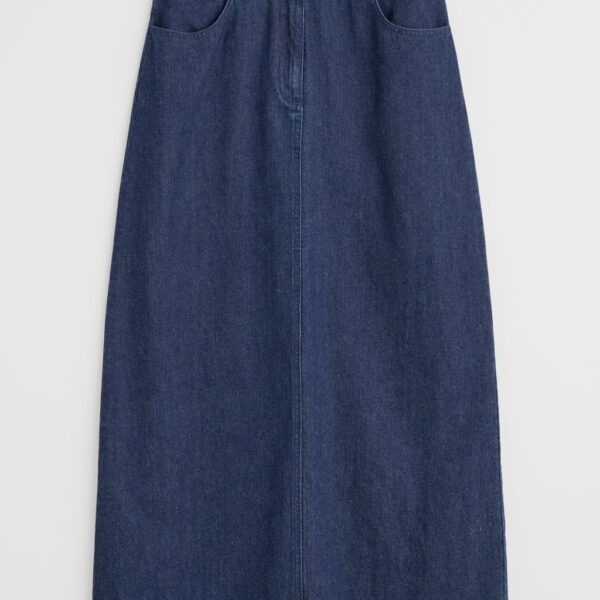 Seasalt Cornwall Women's Denim Midi Skirt - 14 - Blue, Blue