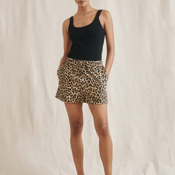 Albaray Women's Pure Cotton Animal Print Shorts - 12 - Brown Mix, Brown Mix