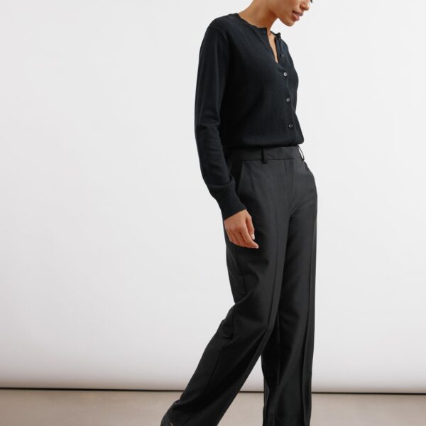 Albaray Women's Tailored Straight Leg Trousers - 10 - Black, Black