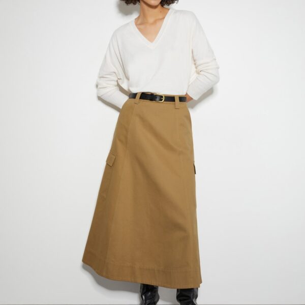 Monsoon Women's Pure Cotton Midi Utility Skirt - XXL - Natural, Natural