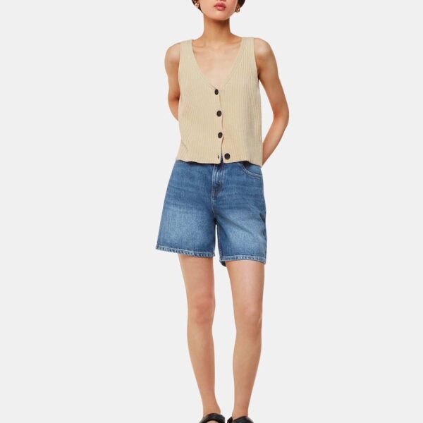 Whistles Women's Denim High Waisted Shorts - 28PET, Denim