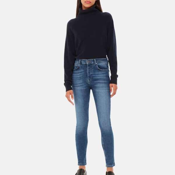 Whistles Women's High Waisted Skinny Ankle Grazer Jeans - 28 - Denim, Denim,Black