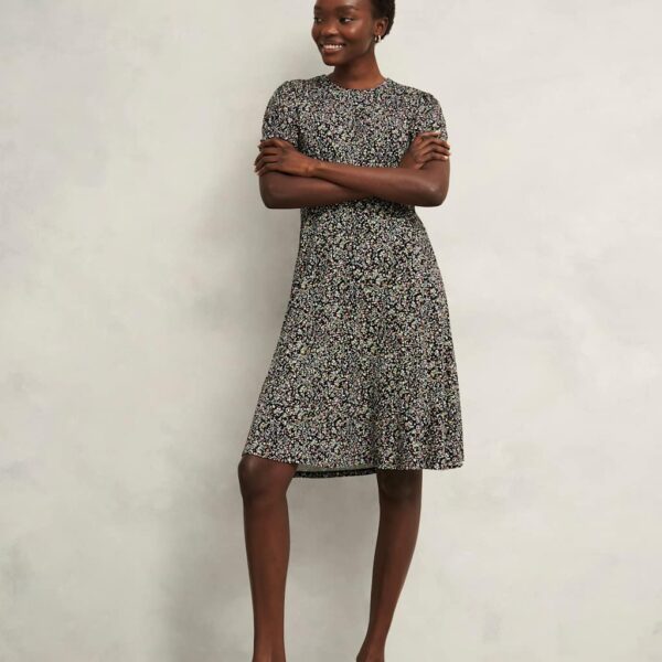 Hobbs Women's Jersey Ditsy Floral Knee Length Skater Dress - 12REG - Multi, Multi