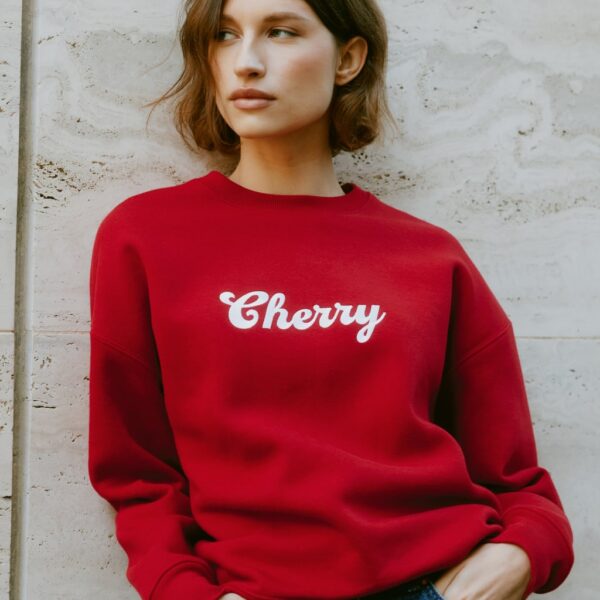 Albaray Women's Cotton Rich Cherry Slogan Sweatshirt - 8 - Red, Red
