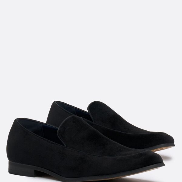 Milan Black Velvet Loafers