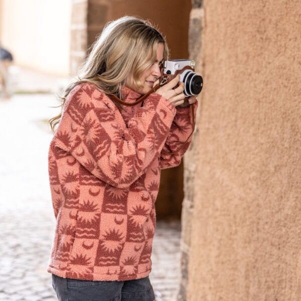 Saltrock Womens 1/4 Neck Fleece - Coral - Orange - Size: Medium