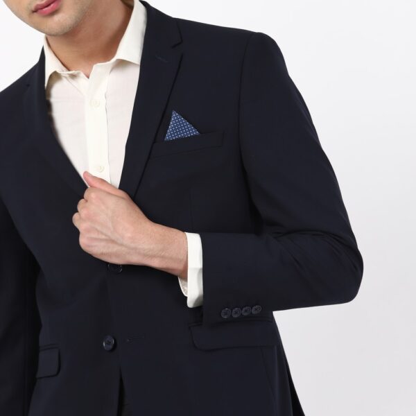 M&S Collection Men's BI Stretch Skinny Blazer - 38SHT - Navy, Navy,Burgundy