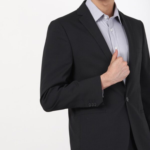 M&S Collection Men's PUPPYTOOTH SUIT - 36REG - Black, Black