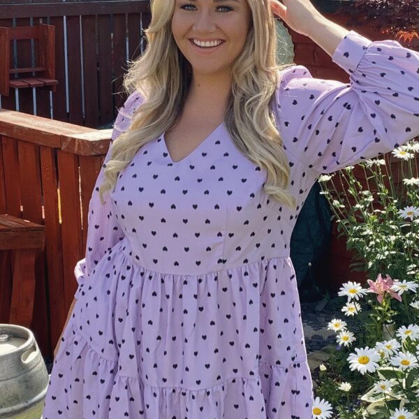 Closet London Closet Curves Purple Tiered Mini Dress