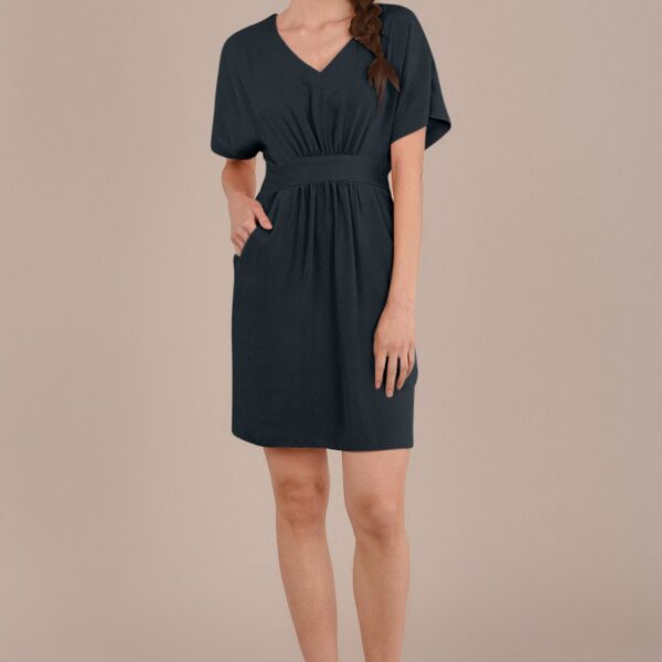 Closet London Petite  Black Tie Waist Tulip Dress
