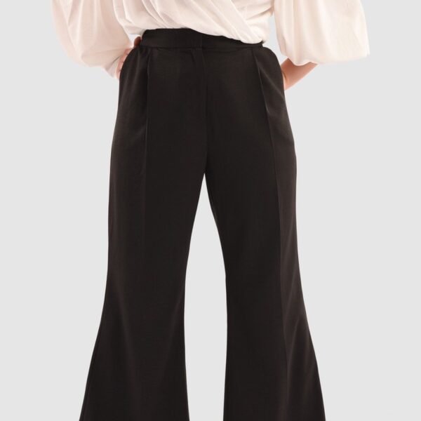 Closet London Curves Black Flared Trouser