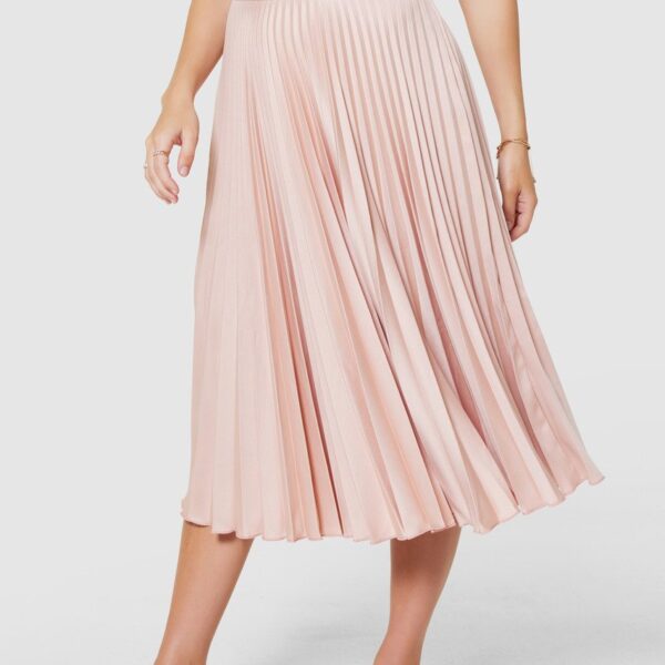 Closet London Closet Pleated Skirt  MOCHA