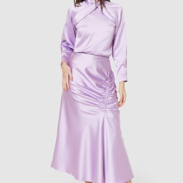 Closet London Purple Lilac Midi Skirt
