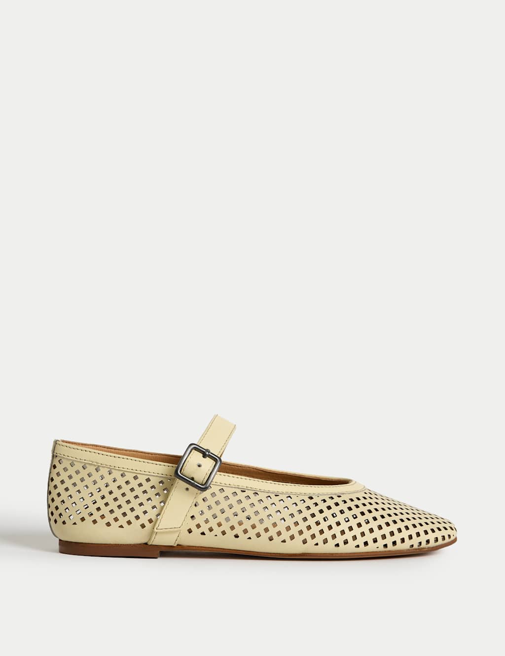 Autograph Women's Leather Flat Ballet Pumps - 6 - Yellow, White,Yellow