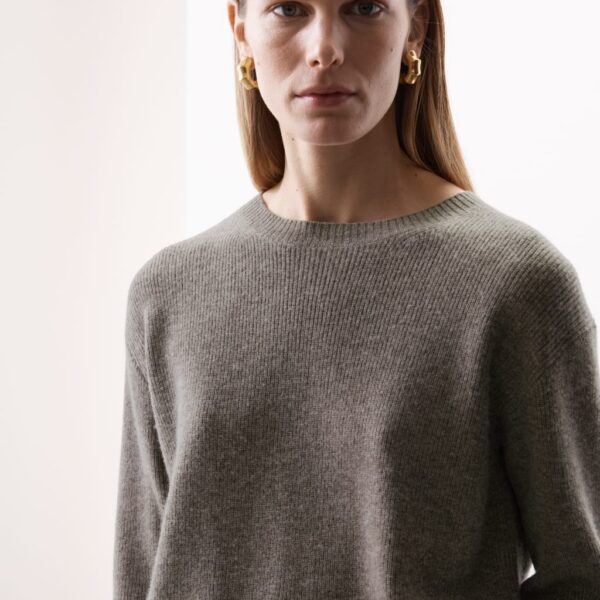 Autograph Women's Merino Wool Rich Knitted Top with Cashmere - Nutmeg, Buttercup,Nutmeg