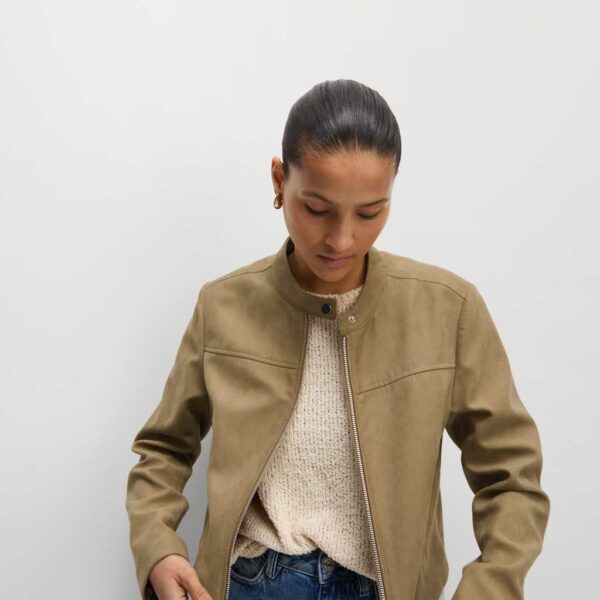 M&S Collection Women's Suedette Moto Jacket - 16 - Spice, Spice