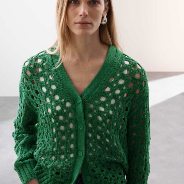 Autograph Women's Pure Cotton Relaxed Longline Cardigan - S - Bright Green, Bright Green