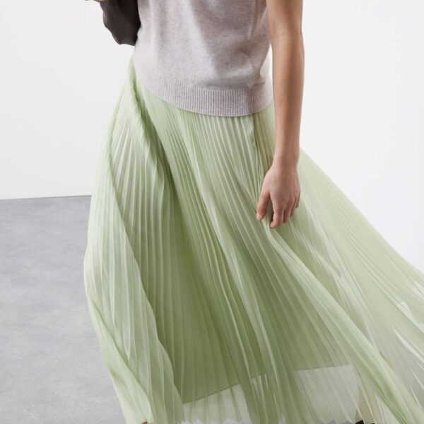 Autograph Women's Pleated Maxi Skirt - 12 - Pistachio, Pistachio