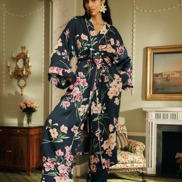 M&S X Olivia Von Halle Women's The Floral Print Wrap - XS - Black Mix, Black Mix