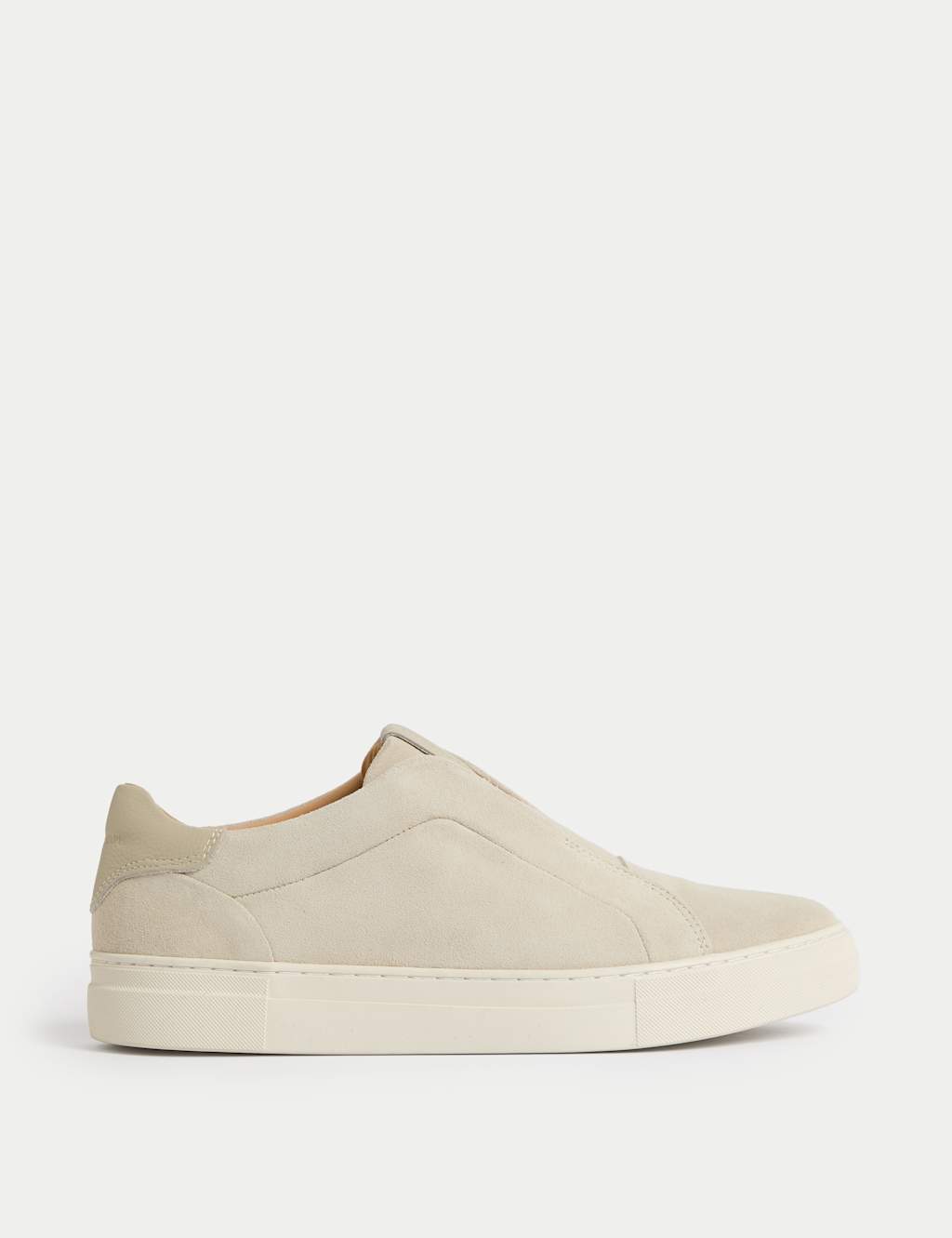Autograph Men's Suede Slip On Suede Trainers with Freshfeet™ - 9 - Stone, Stone