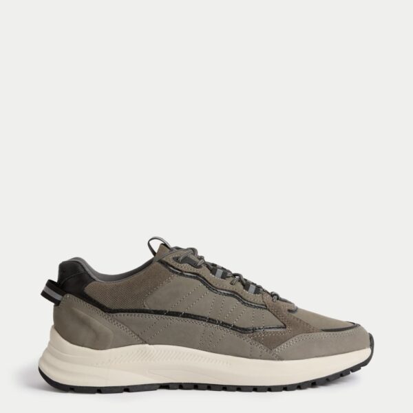 Autograph Men's Lace Up Trainers - 8 - Grey Mix, Grey Mix,Navy Mix