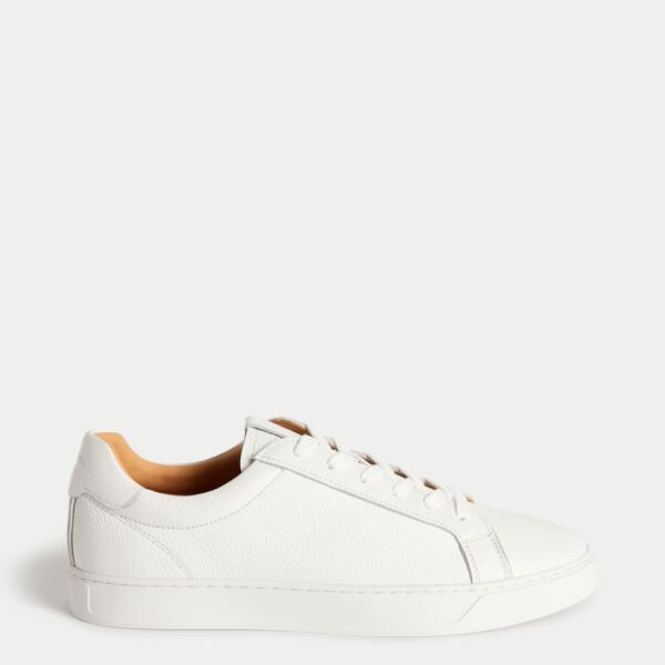 Autograph Men's Leather Trainers - 11 - White, Black/Black,White,Navy,Black