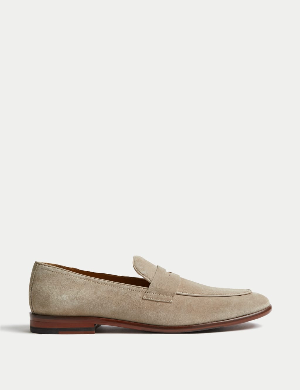 Autograph Men's Suede Slip-On Loafers - 9 - Stone, Chocolate,Stone,Navy