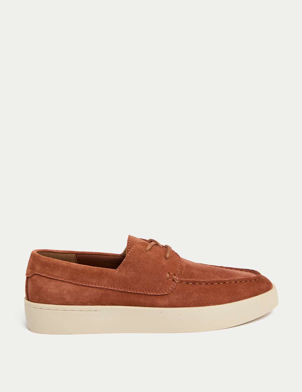 Autograph Men's Suede White Sole Lace Up Loafers - 6 - Rust, Navy,Beige,Rust