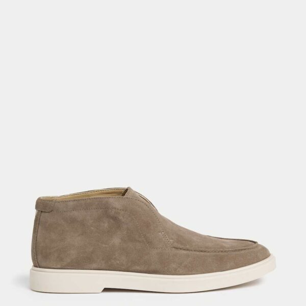 Autograph Men's Suede White Sole Slip-On Loafer Boots - 10 - Taupe, Stone,Taupe