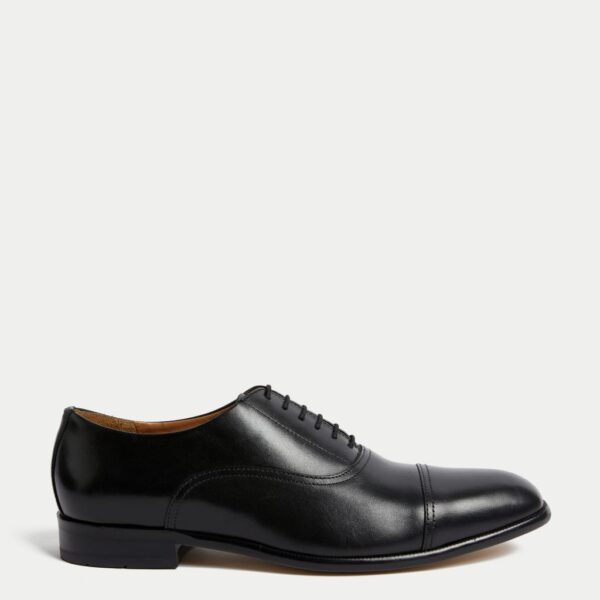 Autograph Men's Wide Fit Leather Oxford Shoes - 12 - Black, Black