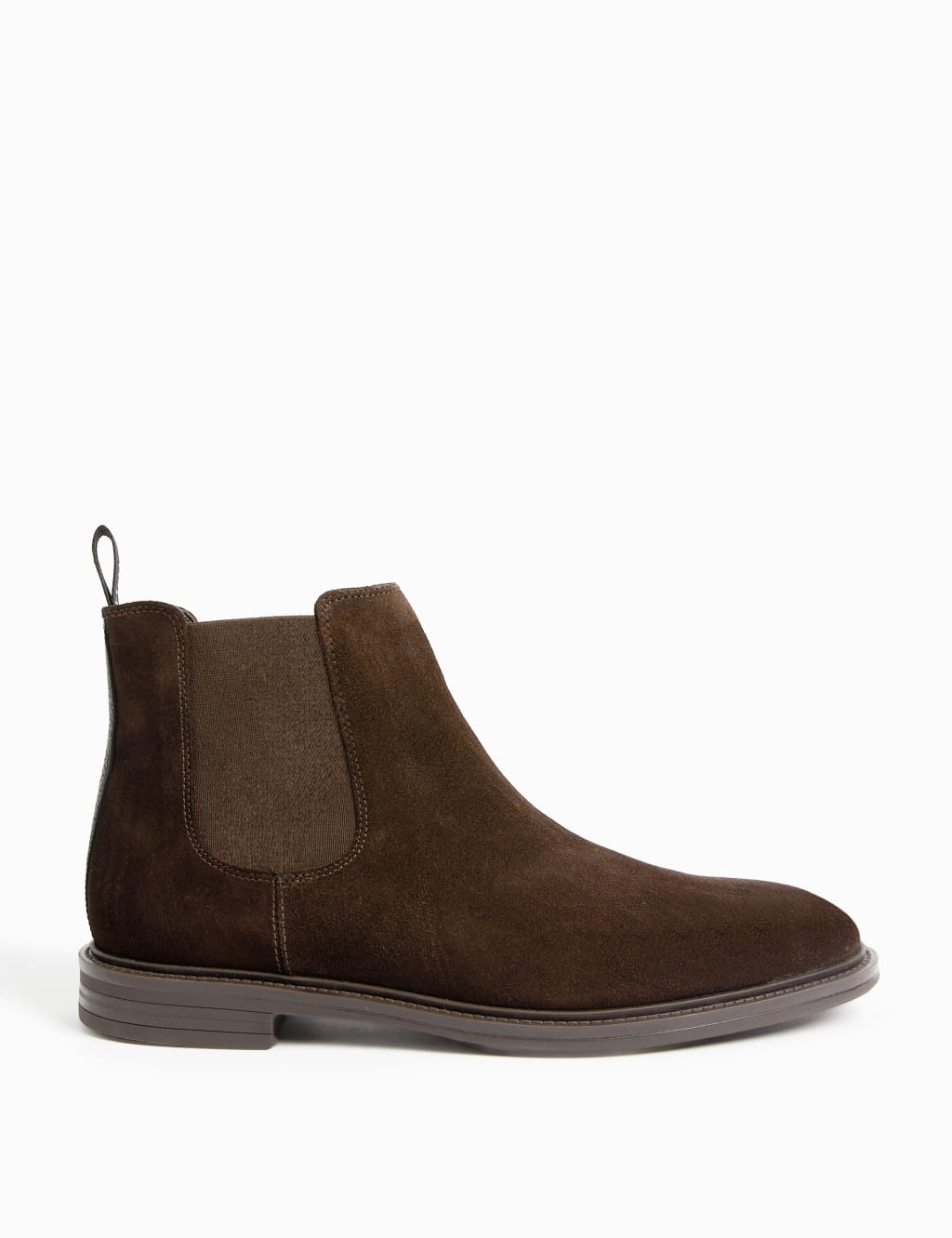 Autograph Men's Suede Chelsea Boots - 8.5 - Dark Brown, Dark Brown,Charcoal