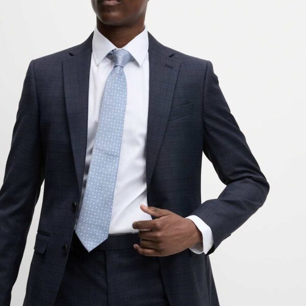 M&S Collection Men's Slim Fit Shadow Check Suit Jacket - 38REG - Navy, Navy