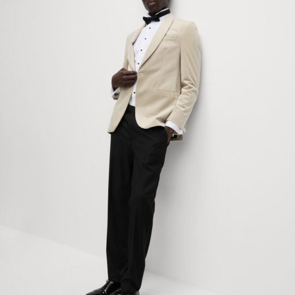 M&S Collection Men's Slim Fit Velvet Jacket - 40REG - Neutral, Neutral
