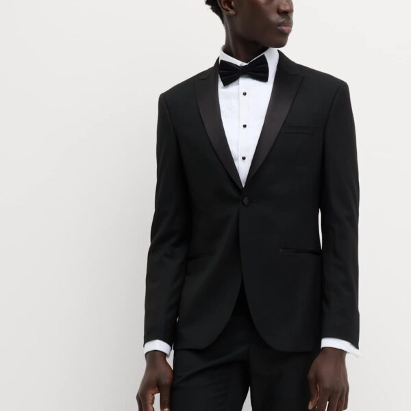 M&S Collection Men's Skinny Fit Stretch Tuxedo Jacket - 42REG - Black, Black