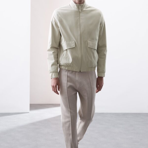 Autograph Men's Padded Blouson Jacket with Stormwear™ - Stone, Dark Navy,Stone