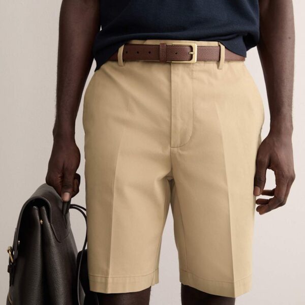 Jaeger Men's Cotton Rich Chino Shorts - 34 - Camel, Thunder,Camel
