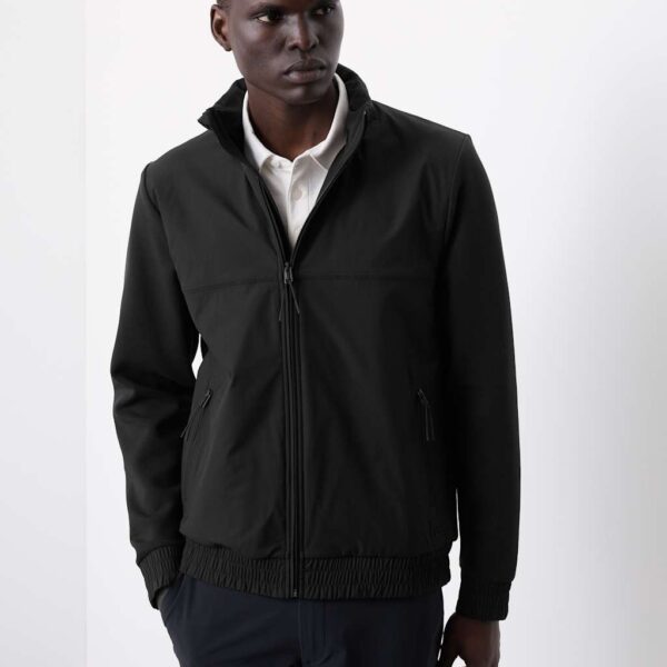 Autograph Men's Technical Hooded Jacket - LREG - Black, Black,Onyx