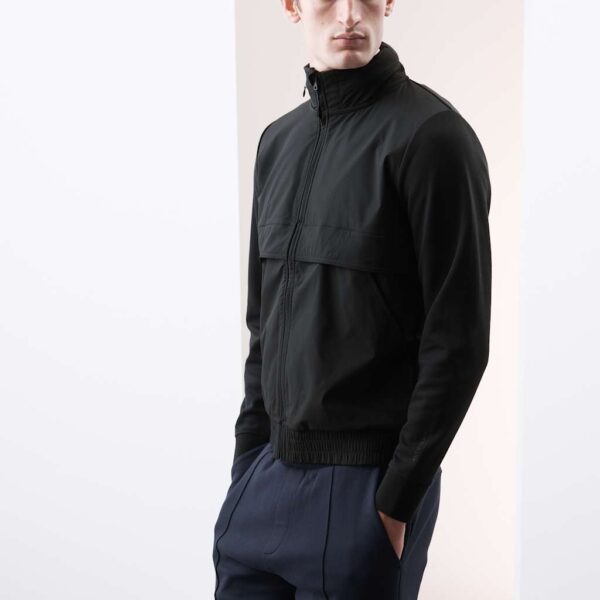 Autograph Men's Packaway Hood Zip Up Jacket with Stormwear™ - LREG - Black, Black,Silver Grey