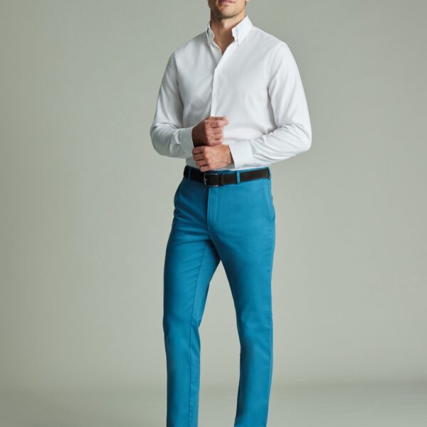 Charles Tyrwhitt Men's Slim Fit Non Iron Stretch Chinos - 3432 - Dark Blue, Light Blue,Blue,Green,Dark Blue,Rust