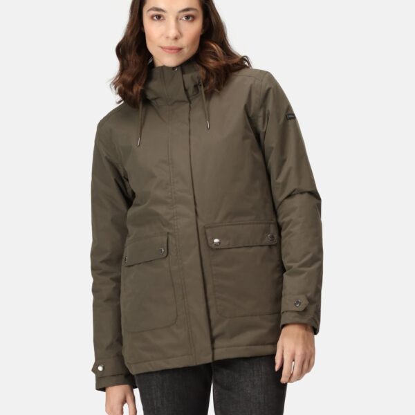 Regatta Women's Broadia Waterproof Hooded Raincoat - 16 - Green, Green